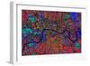 London England Street Map-Michael Tompsett-Framed Art Print