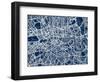 London England Street Map-Michael Tompsett-Framed Art Print