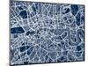 London England Street Map-Michael Tompsett-Mounted Art Print