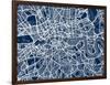 London England Street Map-Michael Tompsett-Framed Art Print