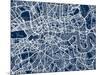 London England Street Map-Michael Tompsett-Mounted Art Print