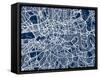 London England Street Map-Michael Tompsett-Framed Stretched Canvas