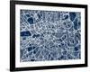 London England Street Map-Michael Tompsett-Framed Art Print