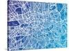 London England Street Map-Michael Tompsett-Stretched Canvas