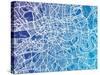 London England Street Map-Michael Tompsett-Stretched Canvas