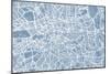 London England Street Map-Michael Tompsett-Mounted Premium Giclee Print