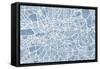 London England Street Map-Michael Tompsett-Framed Stretched Canvas