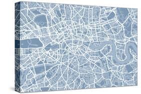 London England Street Map-Michael Tompsett-Stretched Canvas