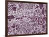 London England Street Map-Michael Tompsett-Framed Art Print