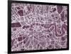 London England Street Map-Michael Tompsett-Framed Art Print