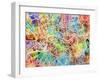 London England Street Map-Michael Tompsett-Framed Art Print