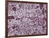 London England Street Map-Michael Tompsett-Framed Art Print