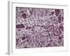 London England Street Map-Michael Tompsett-Framed Art Print