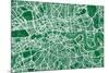 London England Street Map-Michael Tompsett-Mounted Art Print