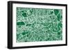 London England Street Map-Michael Tompsett-Framed Art Print