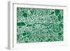 London England Street Map-Michael Tompsett-Framed Art Print