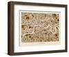 London England Street Map-Michael Tompsett-Framed Art Print