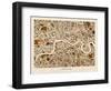 London England Street Map-Michael Tompsett-Framed Art Print