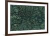 London England Street Map-Michael Tompsett-Framed Art Print