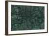 London England Street Map-Michael Tompsett-Framed Art Print