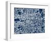 London England Street Map-Michael Tompsett-Framed Art Print