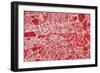 London England Street Map-Michael Tompsett-Framed Art Print