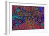 London England Street Map-Tompsett Michael-Framed Art Print