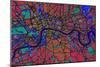 London England Street Map-Tompsett Michael-Mounted Art Print