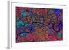 London England Street Map-Tompsett Michael-Framed Art Print