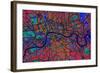 London England Street Map-Tompsett Michael-Framed Art Print