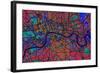 London England Street Map-Tompsett Michael-Framed Art Print