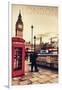 London, England - Telephone Booth and Big Ben-Lantern Press-Framed Art Print