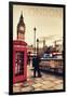 London, England - Telephone Booth and Big Ben-Lantern Press-Framed Art Print