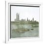 London (England), the Parliament Seen from the Quays-Leon, Levy et Fils-Framed Photographic Print