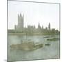 London (England), the Parliament Seen from the Quays-Leon, Levy et Fils-Mounted Photographic Print
