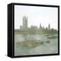 London (England), the Parliament Seen from the Quays-Leon, Levy et Fils-Framed Stretched Canvas