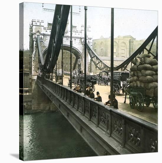 London (England), the Suspension Bridge-Leon, Levy et Fils-Stretched Canvas