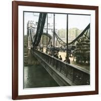 London (England), the Suspension Bridge-Leon, Levy et Fils-Framed Photographic Print