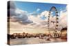 London, England the UK Skyline in the Afternoon. the London Eye on River Thames-Michal Bednarek-Stretched Canvas