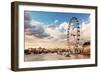 London, England the UK Skyline in the Afternoon. the London Eye on River Thames-Michal Bednarek-Framed Photographic Print