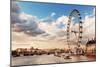 London, England the UK Skyline in the Afternoon. the London Eye on River Thames-Michal Bednarek-Mounted Photographic Print