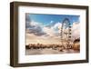 London, England the UK Skyline in the Afternoon. the London Eye on River Thames-Michal Bednarek-Framed Photographic Print