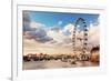 London, England the UK Skyline in the Afternoon. the London Eye on River Thames-Michal Bednarek-Framed Photographic Print