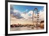 London, England the UK Skyline in the Afternoon. the London Eye on River Thames-Michal Bednarek-Framed Photographic Print