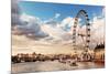 London, England the UK Skyline in the Afternoon. the London Eye on River Thames-Michal Bednarek-Mounted Photographic Print