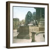 London (England), Trafalgar Square, around 1900-Leon, Levy et Fils-Framed Photographic Print