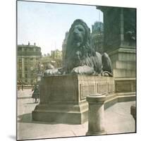 London (England), Trafalgar Square, around 1900-Leon, Levy et Fils-Mounted Photographic Print