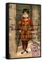 London England Vintage Postcard Collage-Piddix-Framed Stretched Canvas