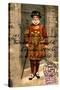 London England Vintage Postcard Collage-Piddix-Stretched Canvas