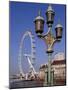 London Eye and County Hall Beside the River Thames, London, England, United Kingdom-David Hughes-Mounted Photographic Print